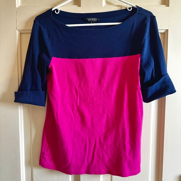 Lauren by Ralph Lauren color block size m women’s top - Picture 1 of 5